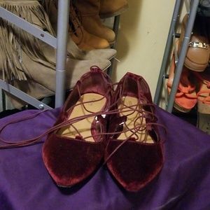 Maroon/Burgundy ballerina flats